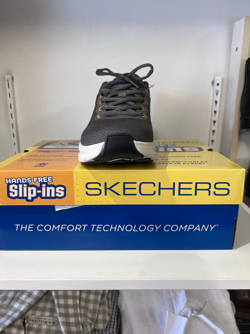 Skechers Men’s Slip-On – Charcoal / Yellow